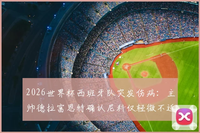 2026世界杯西班牙队突发伤病：主帅德拉富恩特确认尼科仅轻微不适，皮诺重伤或提前告别